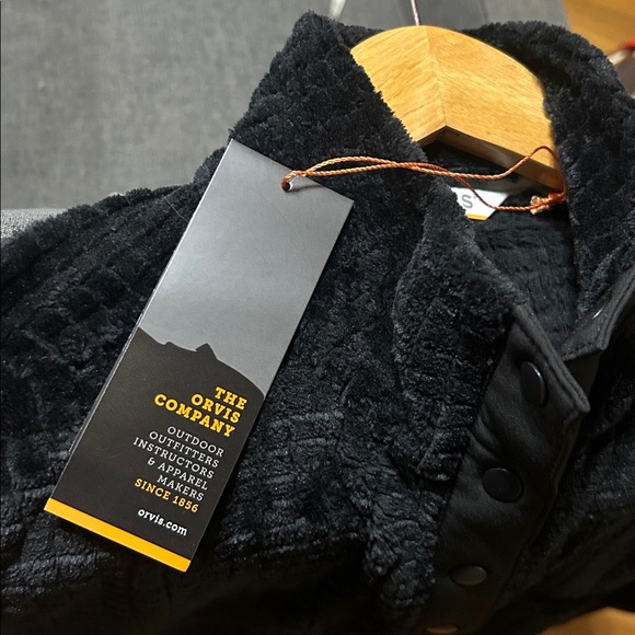 Orvis Womens Mesa Fleece Quarter Snap large in black - Picture 6 of 6